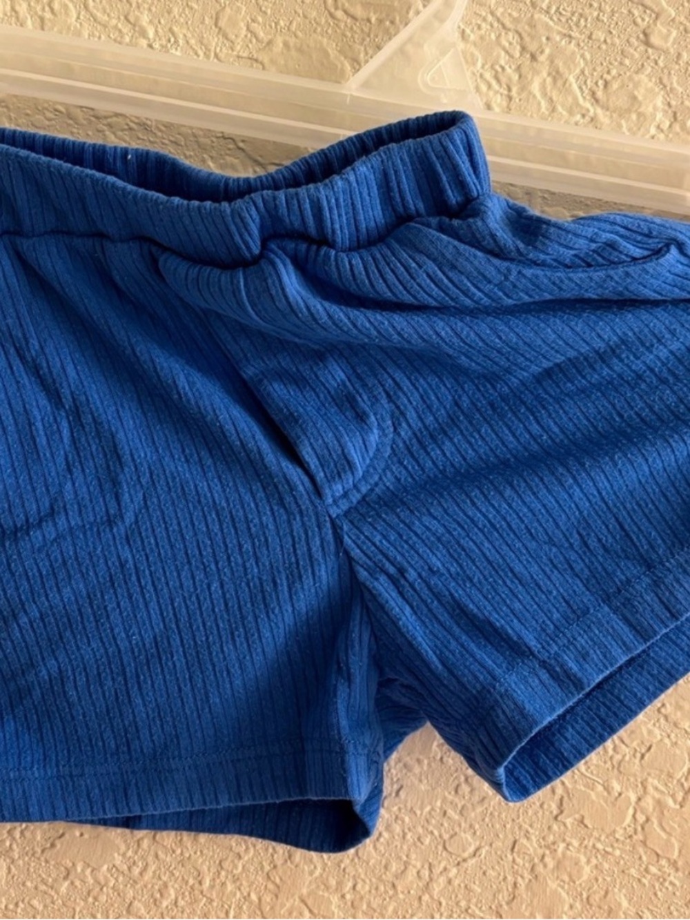 kate quinn Ribbed Pull-On Athletic Shorts - Royal Blue